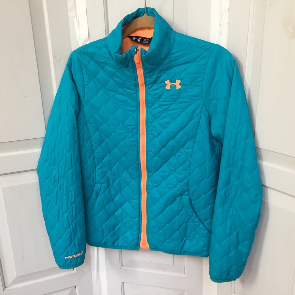 Under Armour Storm 1 Blue Quilted Jacket Youth Lg/ Women Sm - Picture 6 of 16